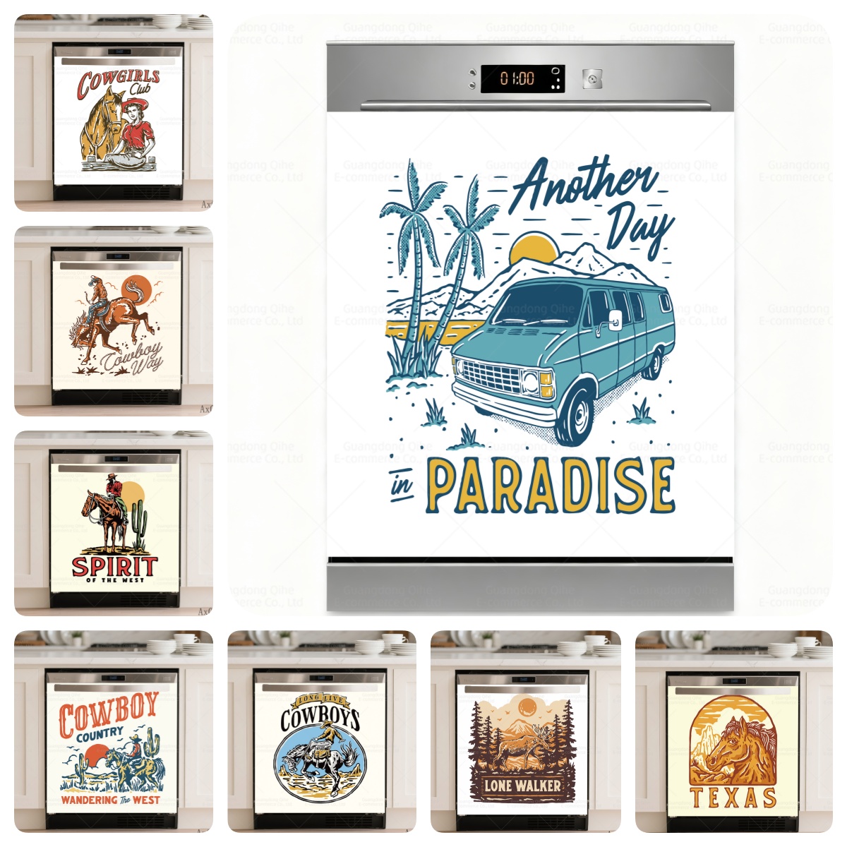 Furniture Paradise & Hardware Ghaziabad - Stiker Mesin Cuci Piring Western Cowboy