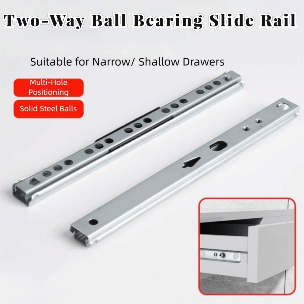 Drawer Slide Pair - 2 Buah Rel Laci Geser Halus