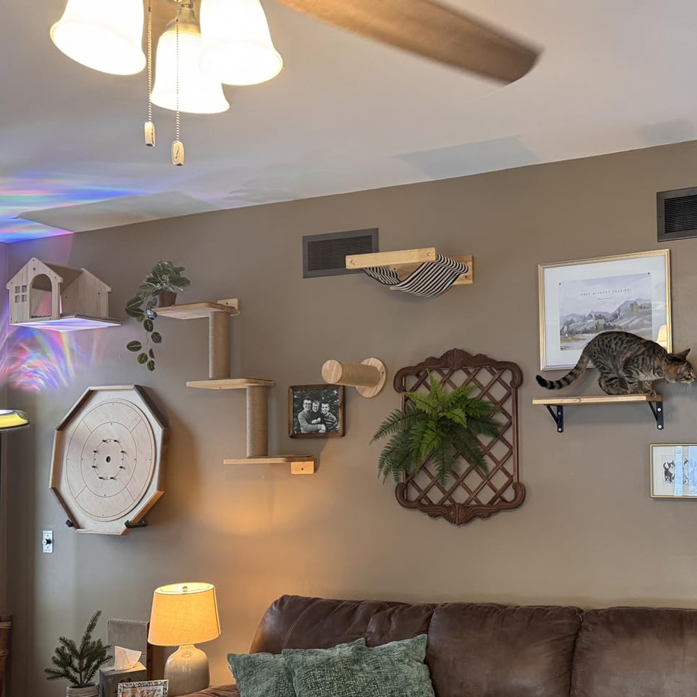 Furniture Paradise & Hardware Ghaziabad - Furnitur Kucing: Jembatan Gantung Kayu Solid