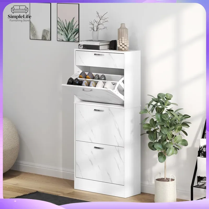Drawer Slide Pair - Lemari Sepatu 4 Laci Penyimpanan Organizer