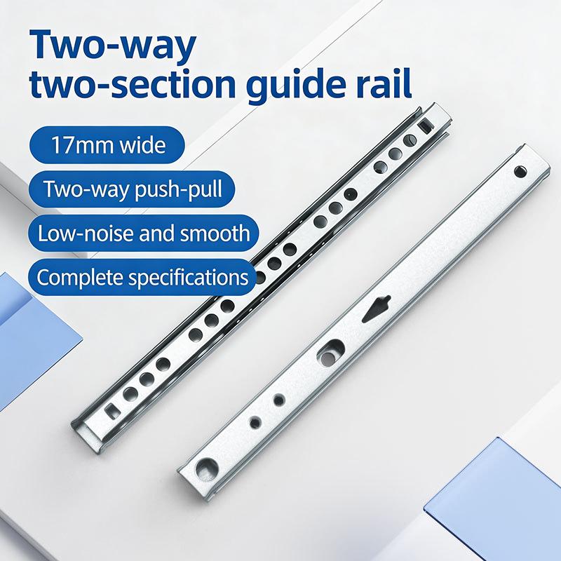 Drawer Slide Pair - 2Set Rel Luncur Lembut untuk Laci
