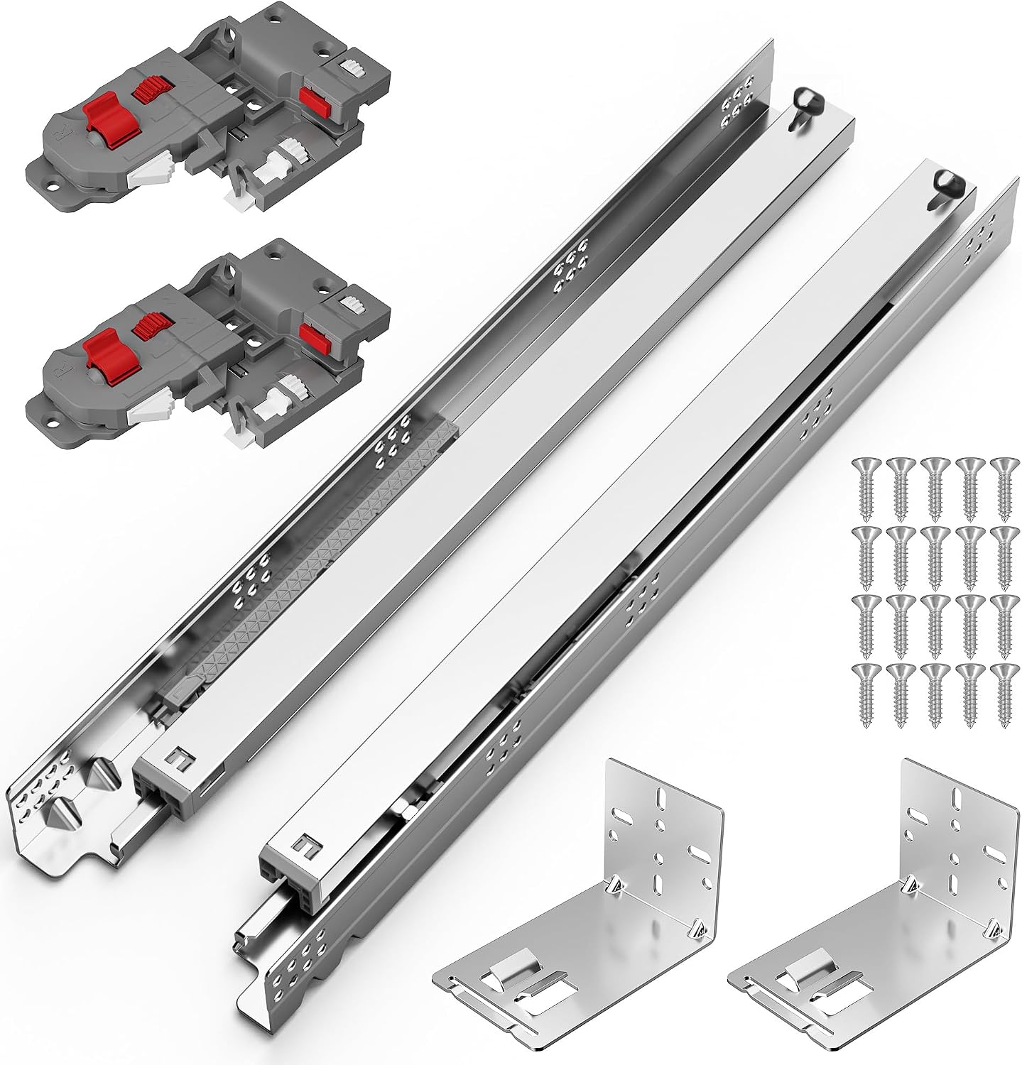 Drawer Slide Pair - Rel Laci Bawah Tersembunyi 21 Inci