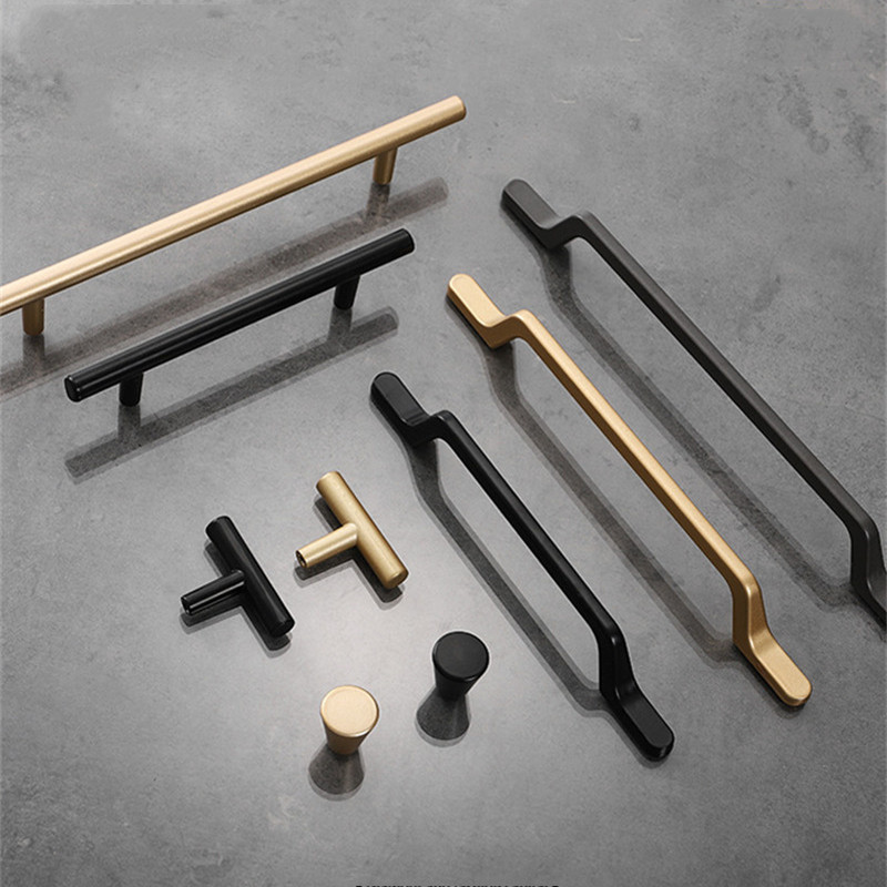 Furniture Hardware Black - Eropa Sederhana Hitam Dapur Pegangan Pintu