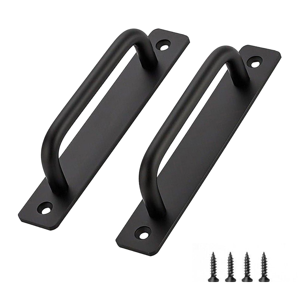 Furniture Hardware Black - 2 buah gagang tarik pintu Aluminium