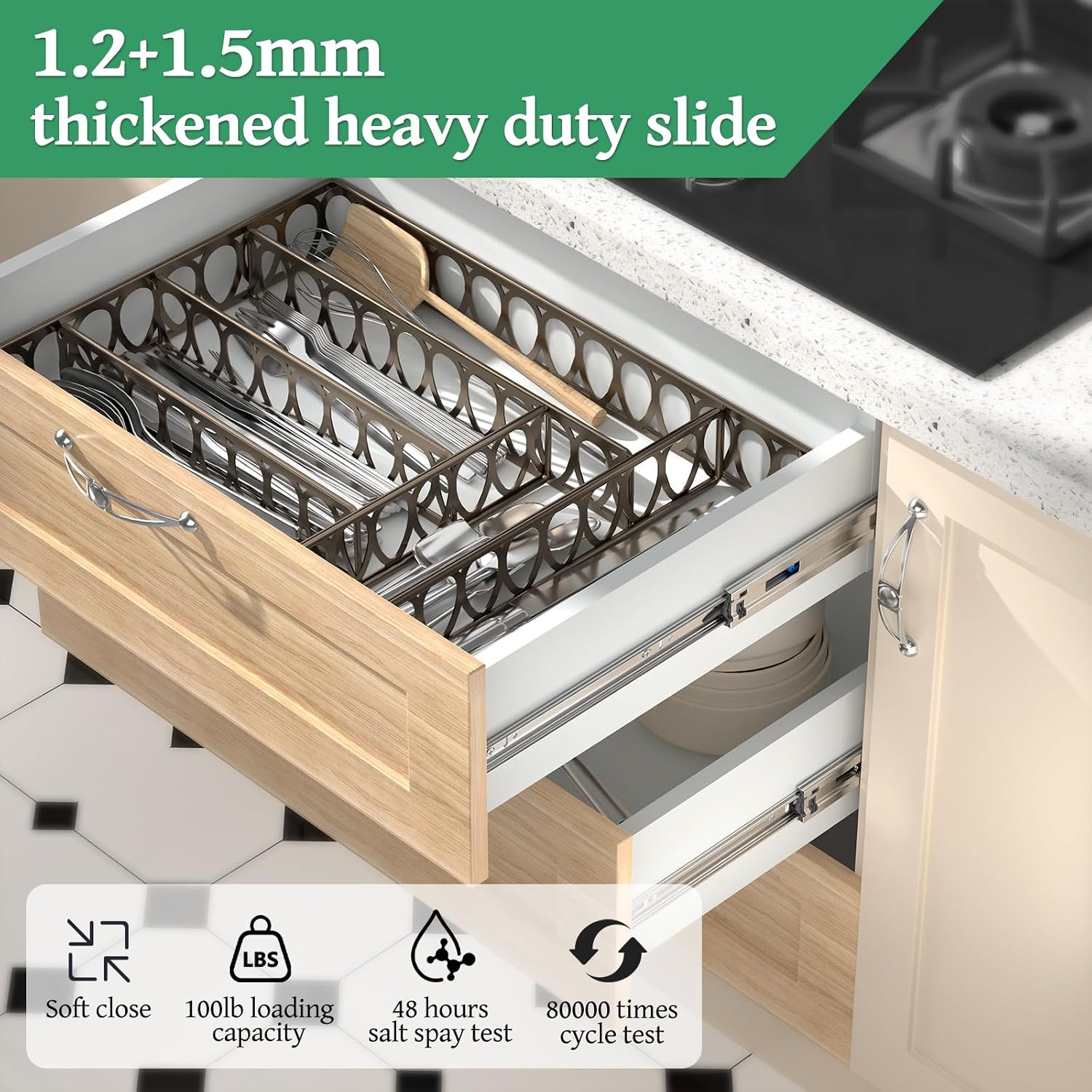 Rel Laci Ball Bearing 14 Inci  - Drawer Slide Pair ulasan dan harga
