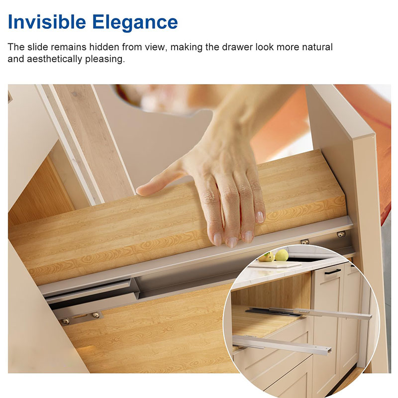 Sistem Dorong untuk Buka 1 Pas - Drawer Slide Pair ulasan dan harga