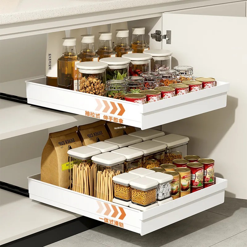 1-2Pcs Rak Penyimpanan Dapur d - Drawer Slide Pair ulasan dan harga