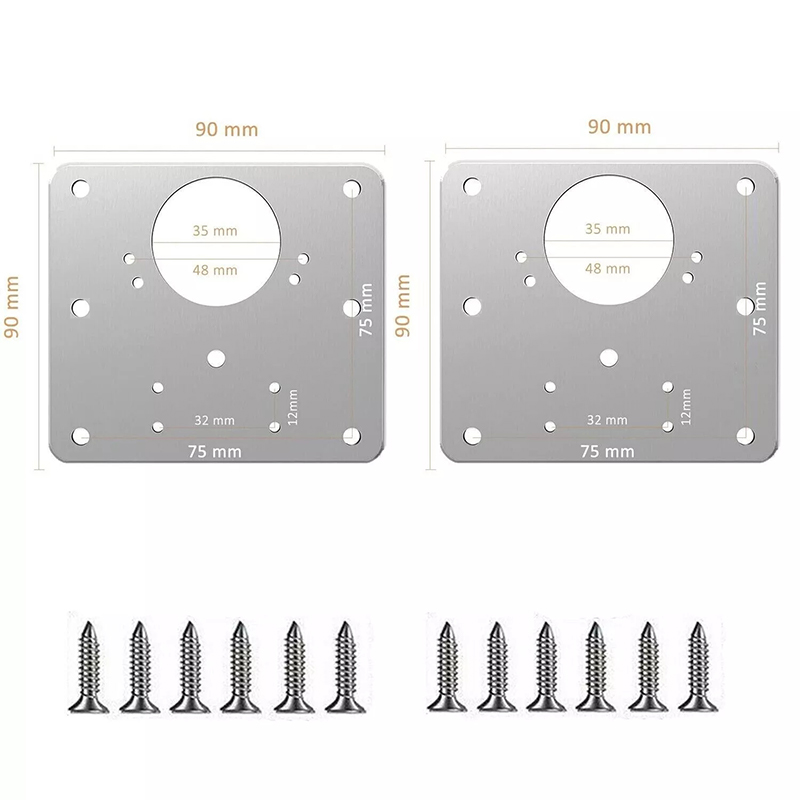 2/10 Buah Set Pelat Perbaikan  - Furniture Hardware Repair ulasan dan harga