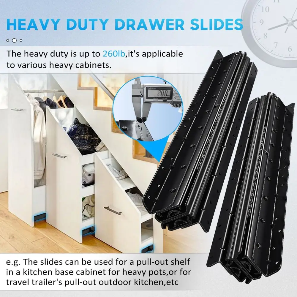 Rel Laci Heavy Duty Undermount - Drawer Slide Pair ulasan dan harga