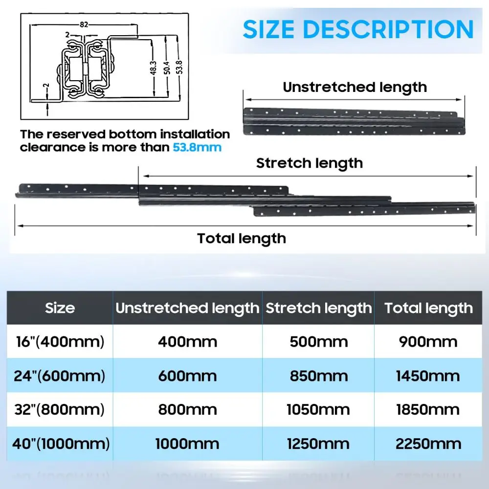 Rel Laci Heavy Duty Undermount - Drawer Slide Pair ulasan dan harga