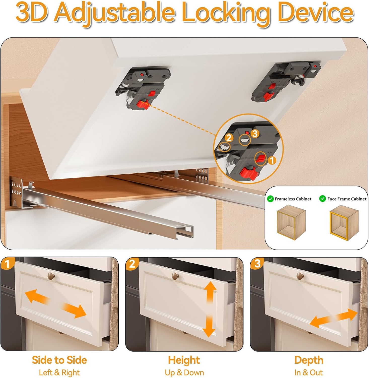 Rel Laci Bawah Tersembunyi 21  - Drawer Slide Pair ulasan dan harga