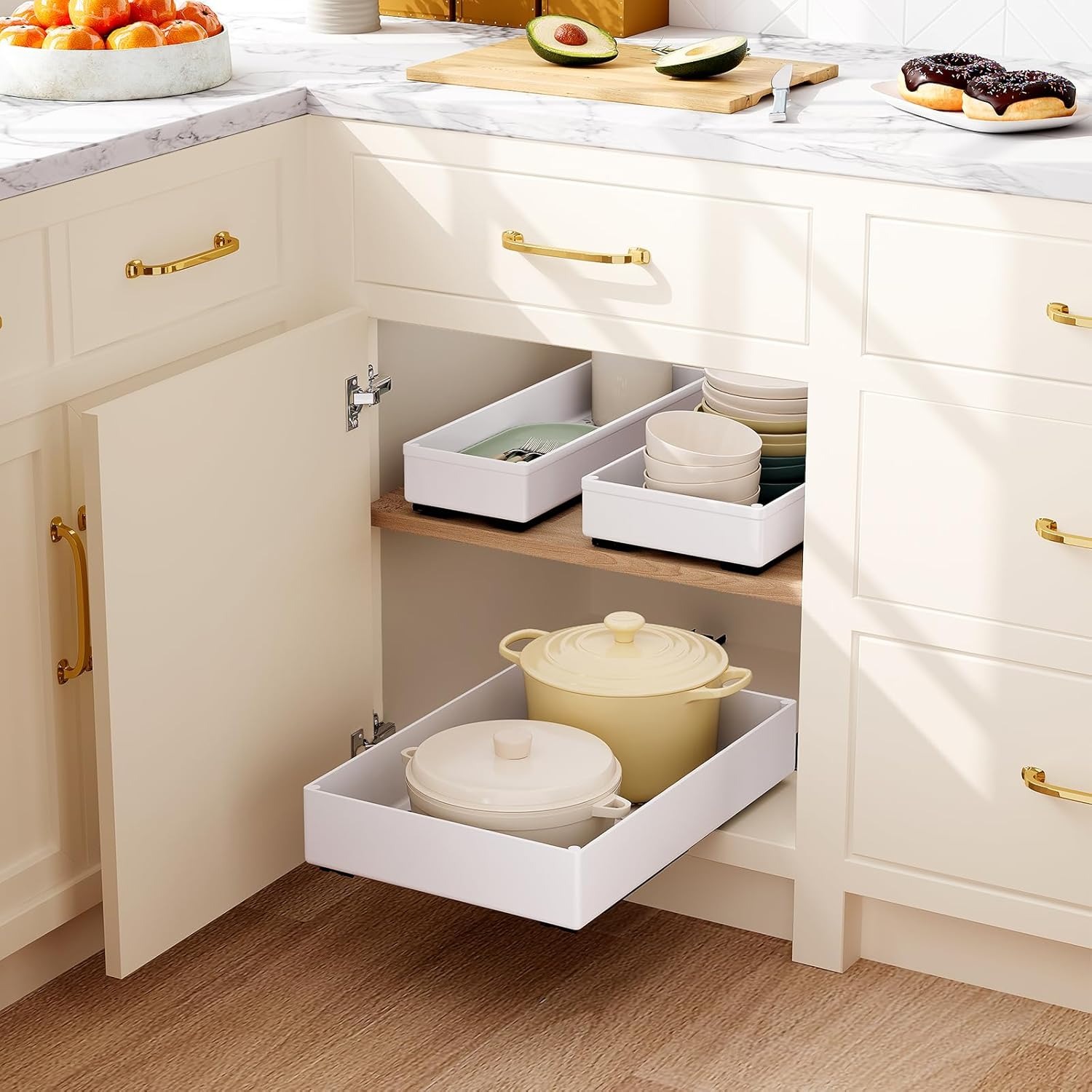 1-2 buah Rak Penyimpanan Dapur - Drawer Slide Pair ulasan dan harga