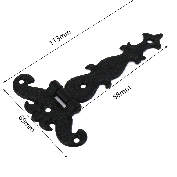 2 Paket Engsel Gerbang Hitam T - Furniture Hardware Black ulasan dan harga
