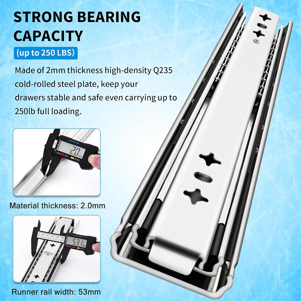 1 Pasang Rel Laci Heavy Duty T - Drawer Slide Pair ulasan dan harga