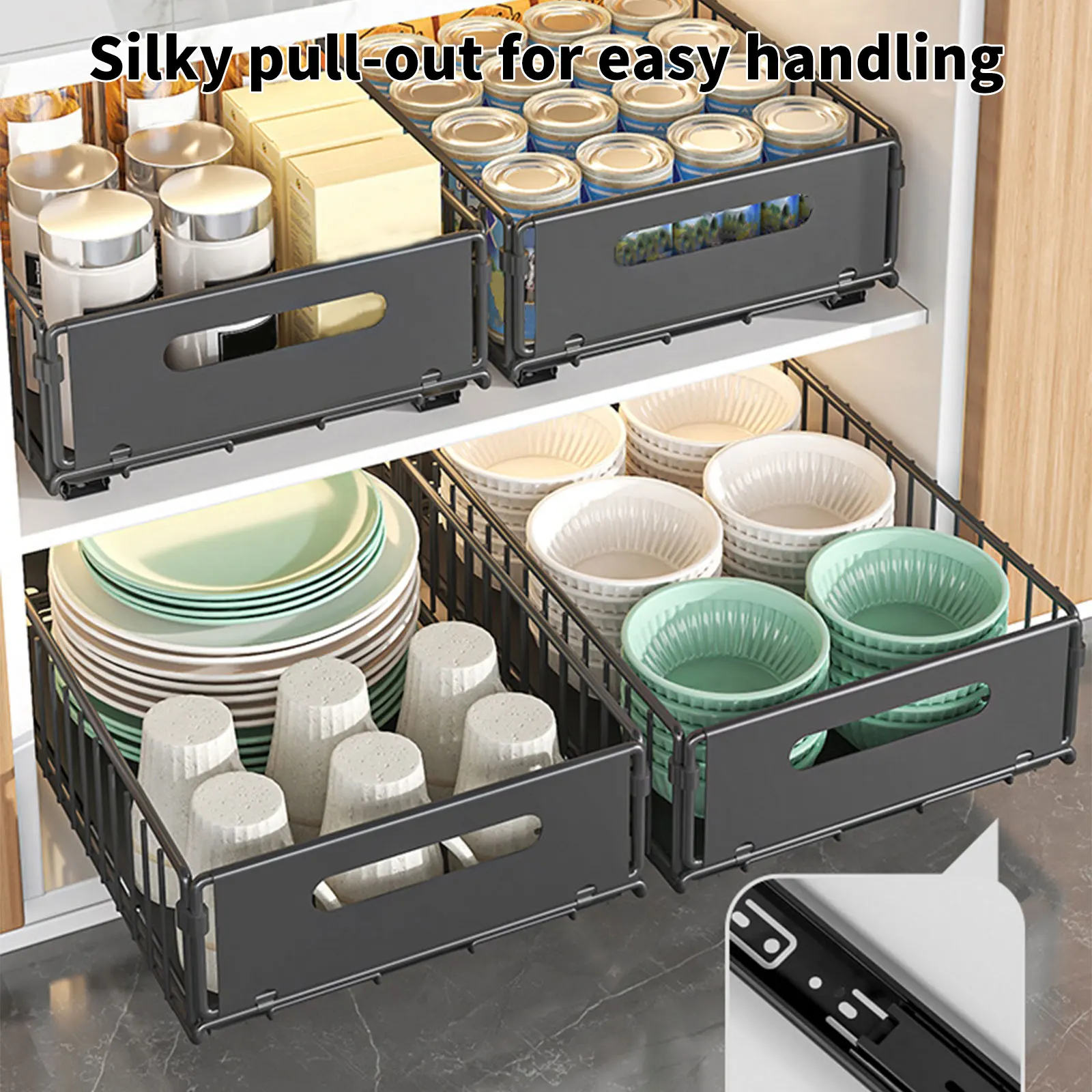 Rak Penyimpanan Dapur dengan R - Drawer Slide Pair ulasan dan harga