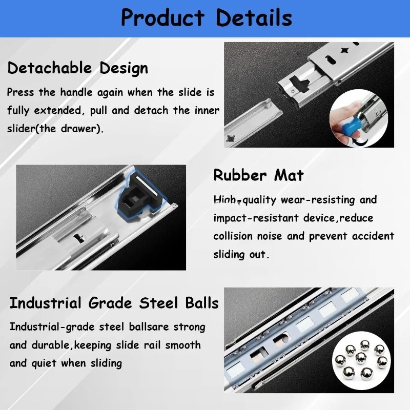 1 Pasang Rel Laci Tahan Bantin - Drawer Slide Pair ulasan dan harga