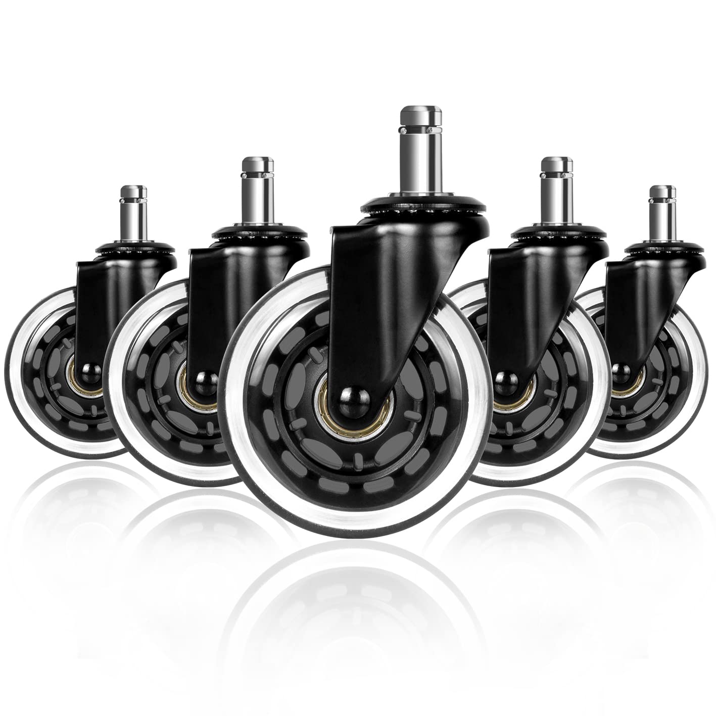 5 Buah Roda Universal Mute Cas - Office Furniture Hardware ulasan dan harga